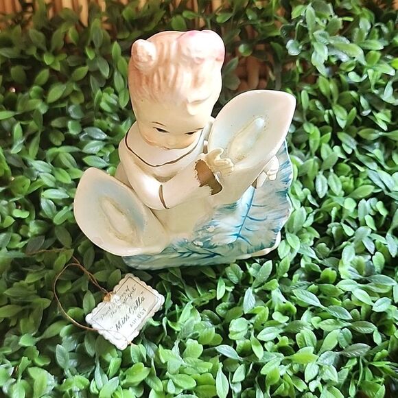 Vintage Napco Japan Miss Calla "Pearl Flower Of The Month Girl" August Figurine - Picture 4 of 16